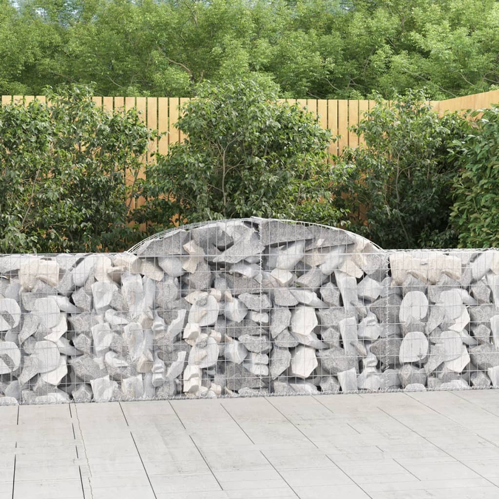 Schanskorven 11 st gewelfd 300x30x80/100 cm ijzer – afbeelding 1