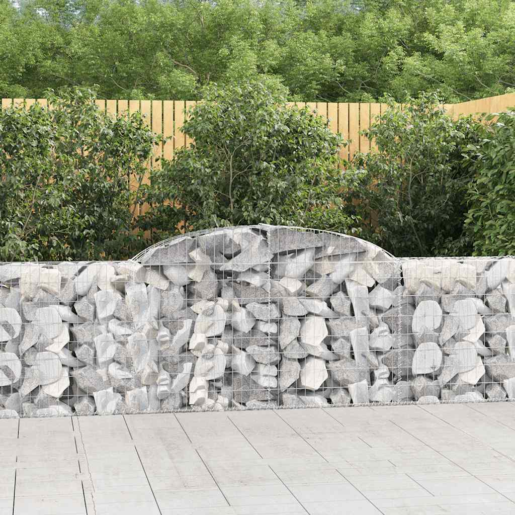 Schanskorven 12 st gewelfd 300x30x80/100 cm ijzer – afbeelding 1