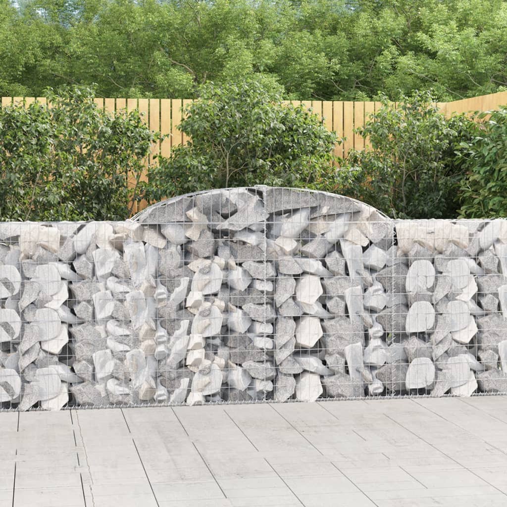 Schanskorven 2 st gewelfd 300x30x100/120 cm ijzer – afbeelding 1