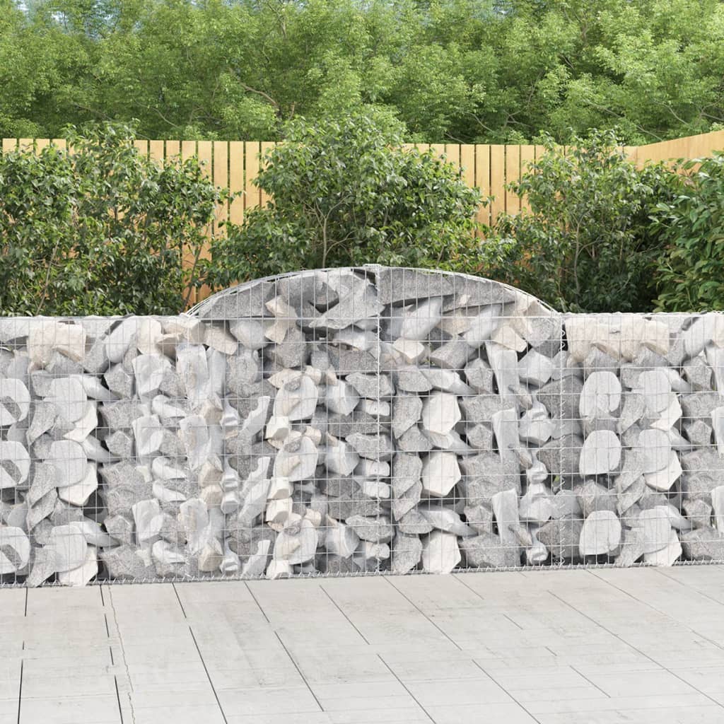 Schanskorven 3 st gewelfd 300x30x100/120 cm ijzer – afbeelding 1