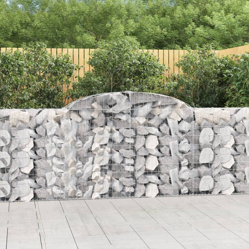 Schanskorven 12 st gewelfd 300x30x100/120 cm ijzer – afbeelding 1