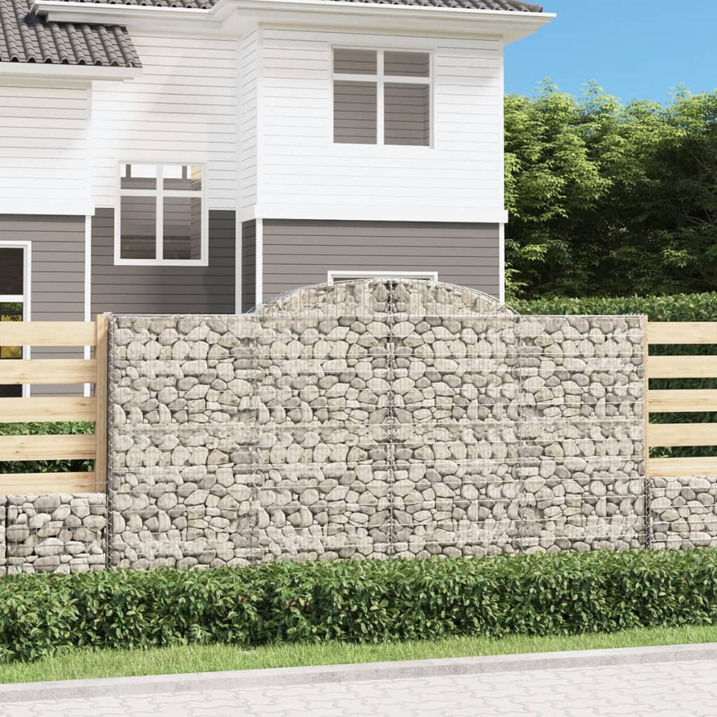 Schanskorven 4 st gewelfd 300x30x160/180 cm ijzer