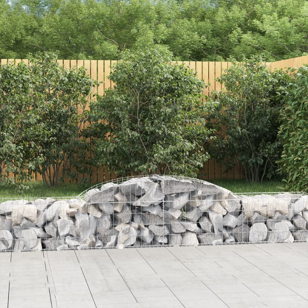 Schanskorven 5 st gewelfd 300x50x40/60 cm gegalvaniseerd ijzer – afbeelding 1