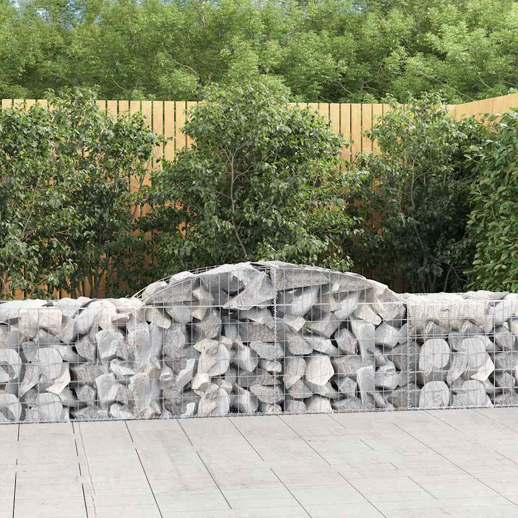 Schanskorven 11 st gewelfd 300x50x60/80 cm gegalvaniseerd ijzer – afbeelding 1