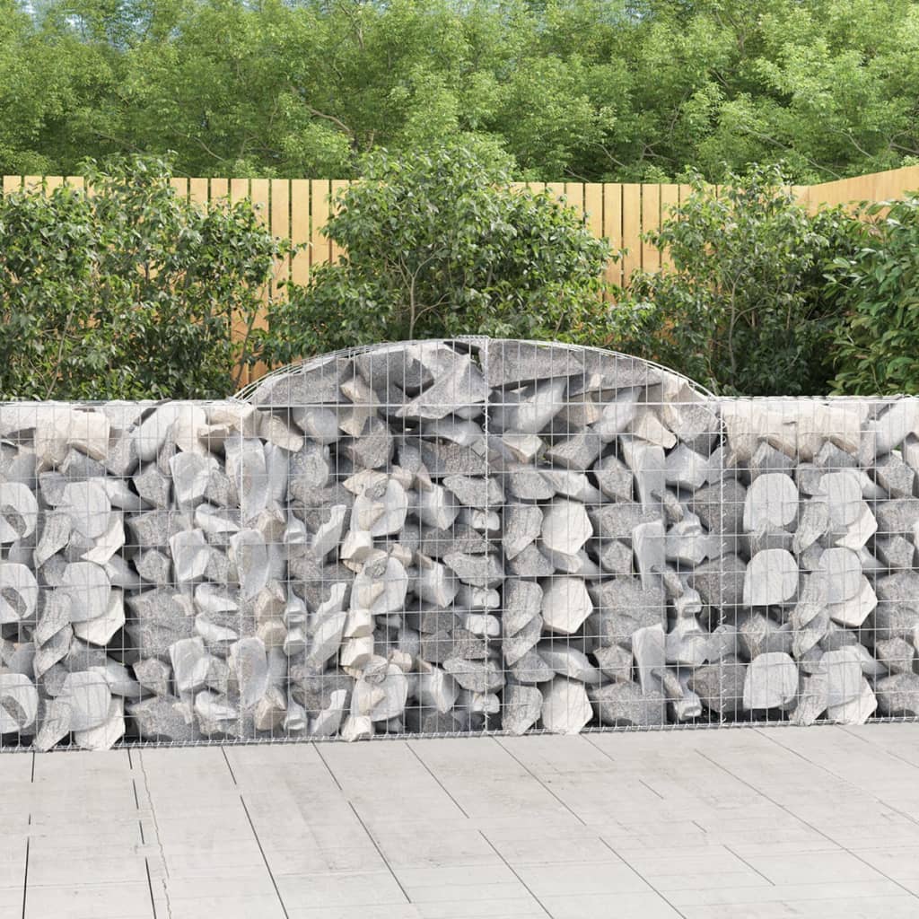 Schanskorven 7 st gewelfd 300x50x100/120 cm ijzer – afbeelding 1