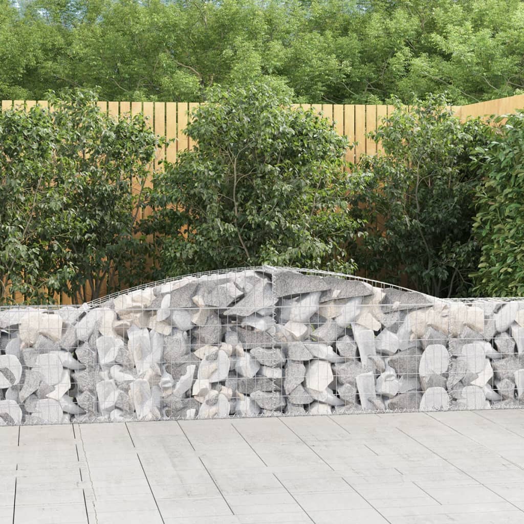 Schanskorven 8 st gewelfd 400x30x60/80 cm ijzer – afbeelding 1