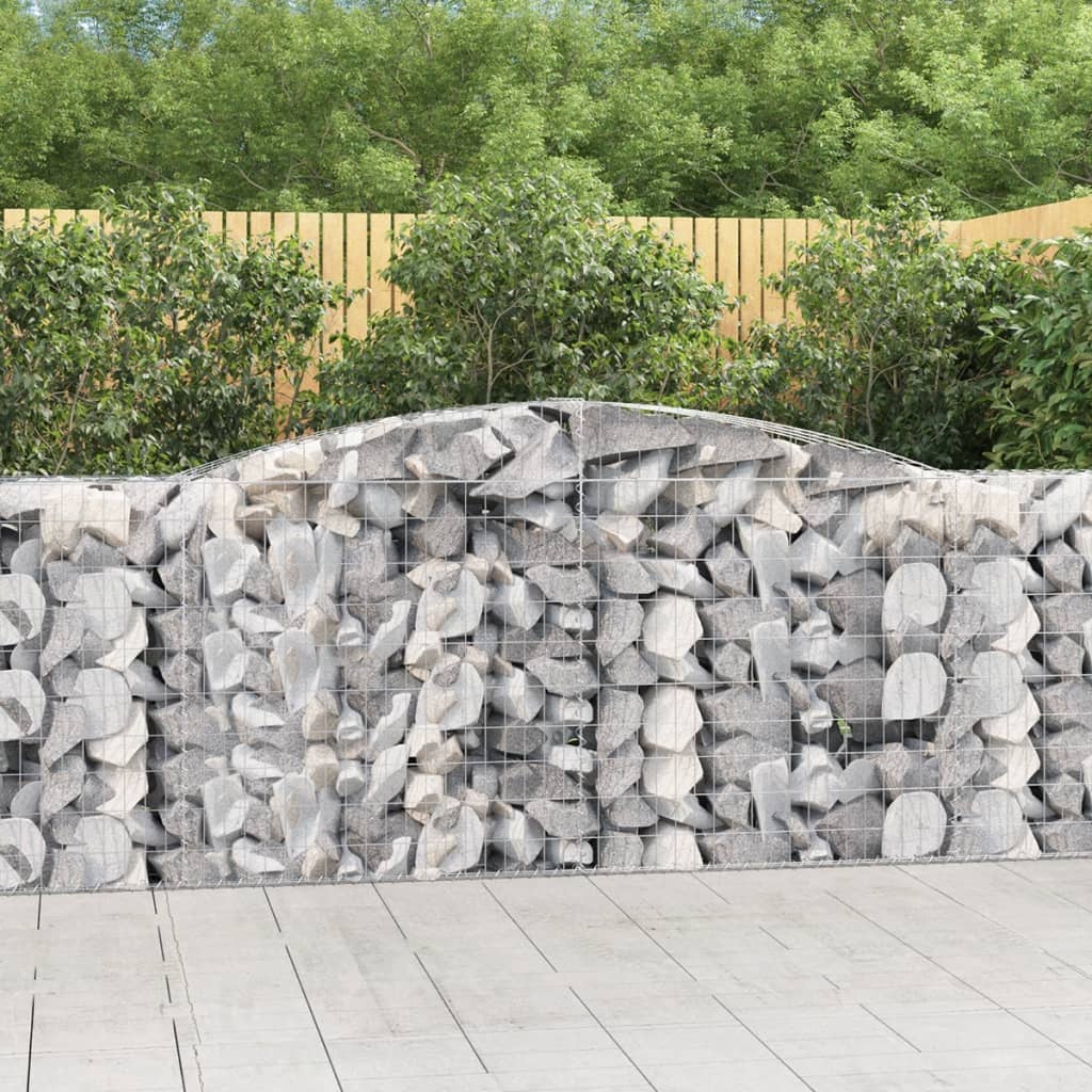 Schanskorven 10 st gewelfd 400x50x100/120 cm ijzer – afbeelding 1