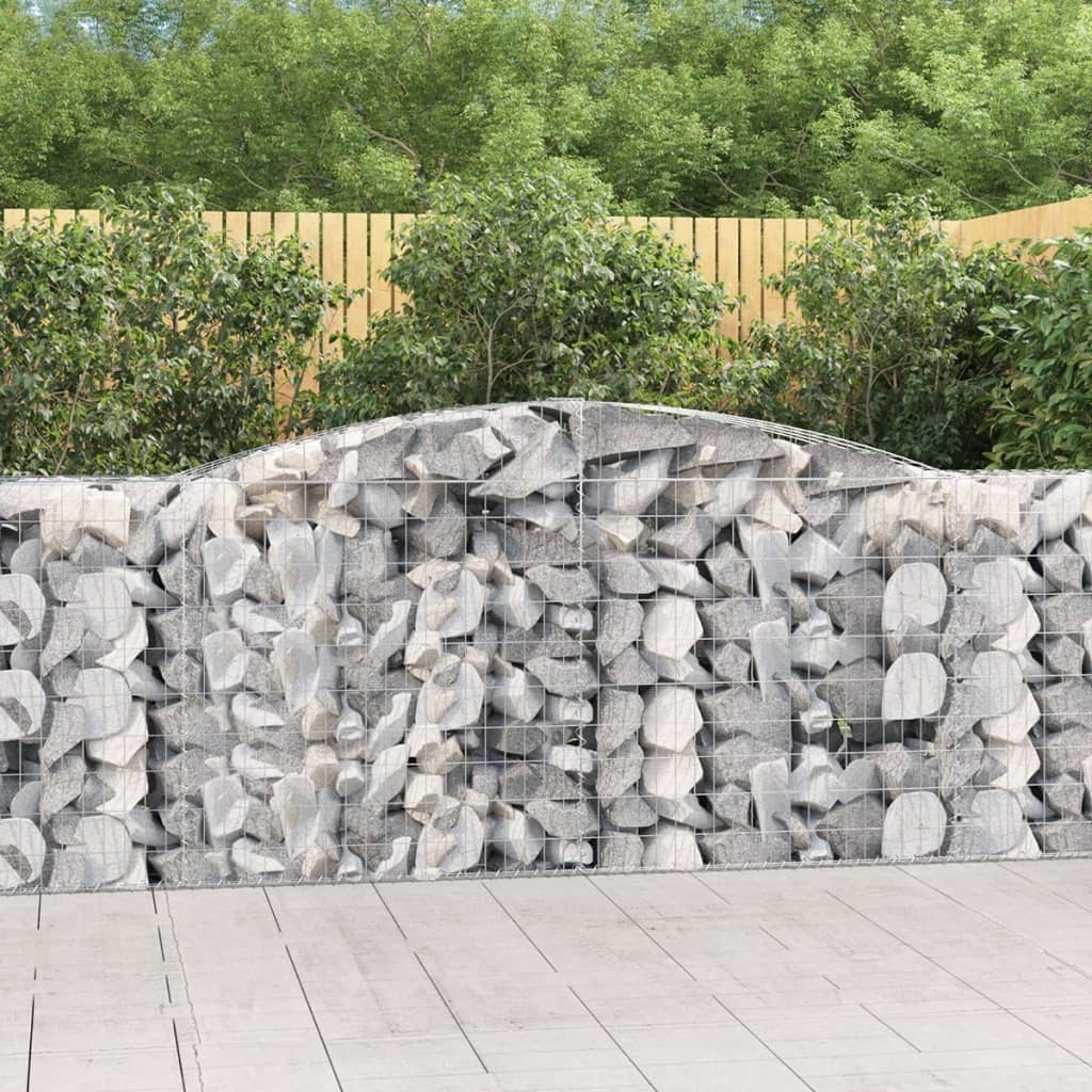 Schanskorven 20 st gewelfd 400x50x100/120 cm ijzer – afbeelding 1