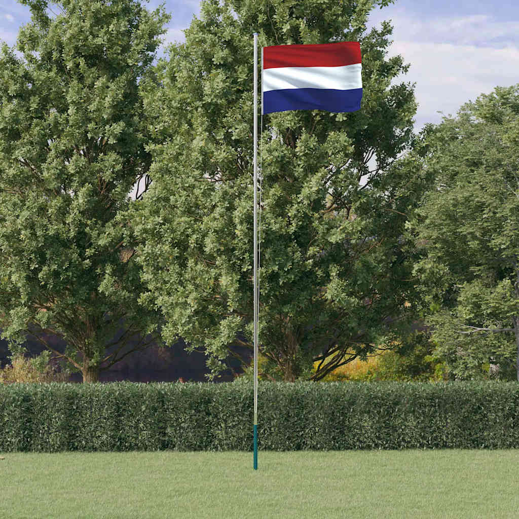 Vlag met vlaggenmast Nederland 6,08 m aluminium