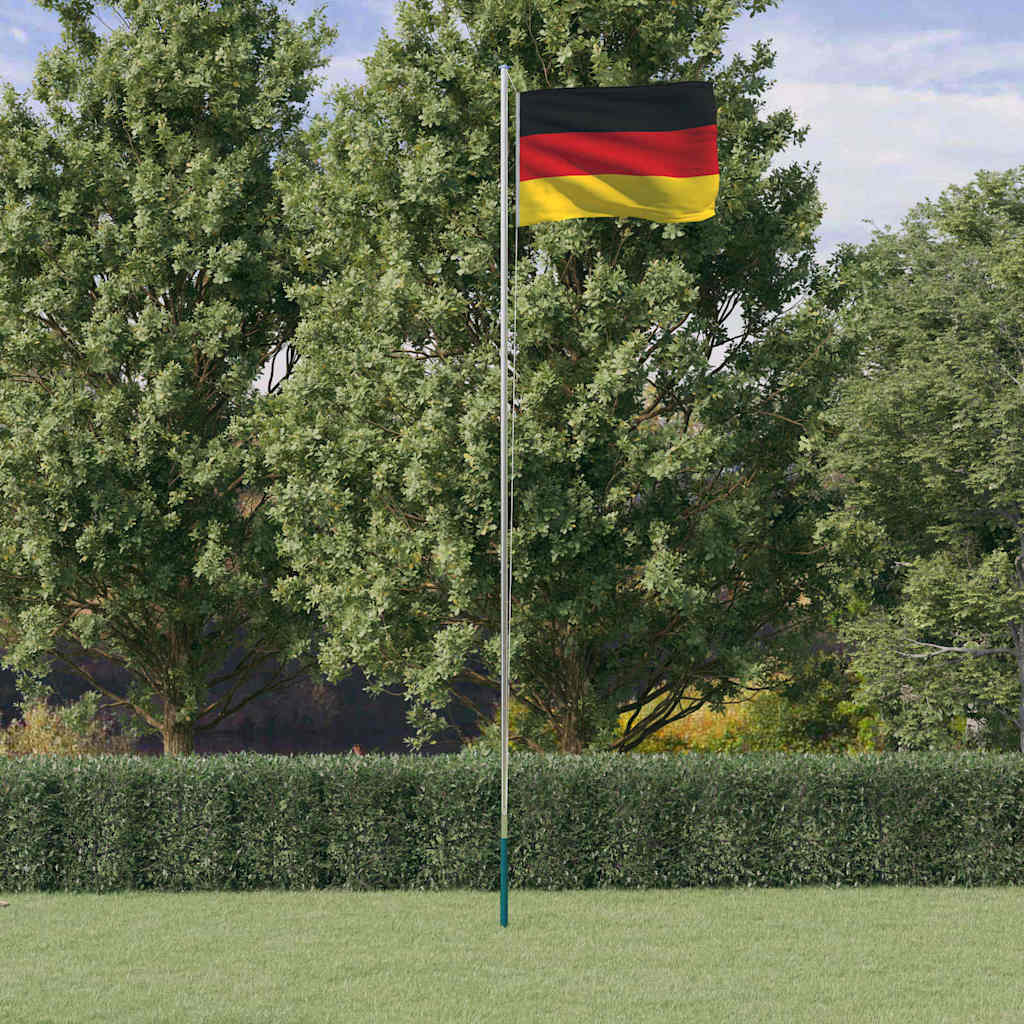 Vlag met vlaggenmast Duitsland 6,08 m aluminium