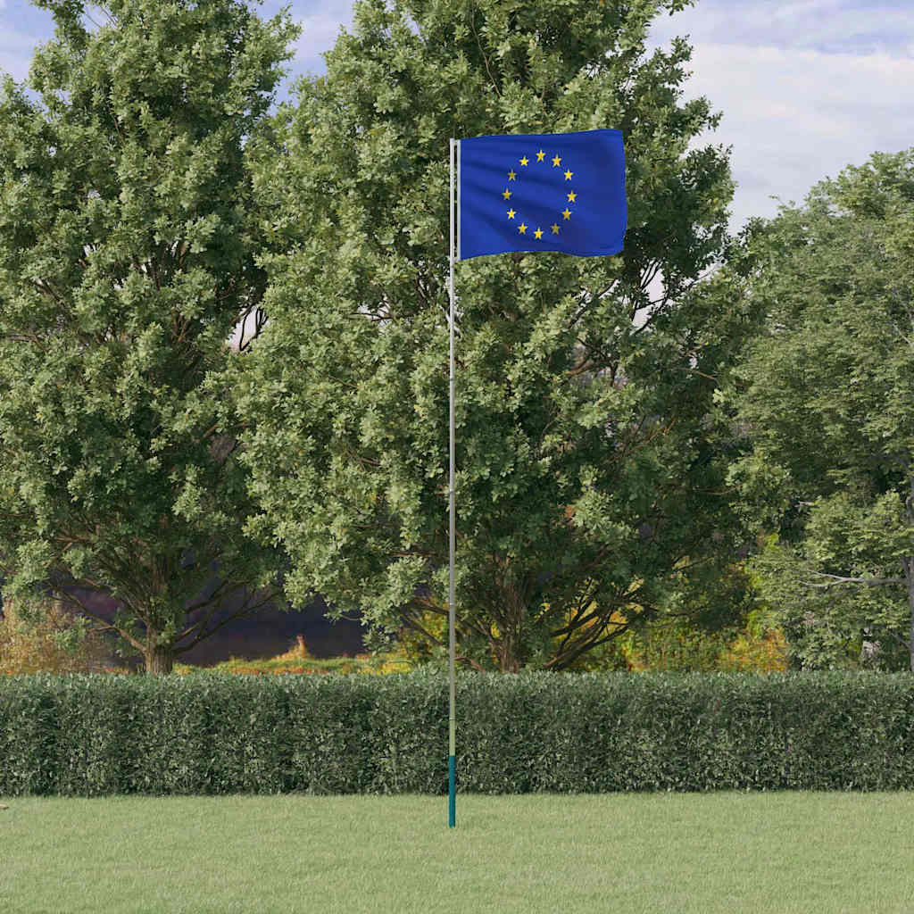 Vlag met vlaggenmast Europa 5,5 m aluminium