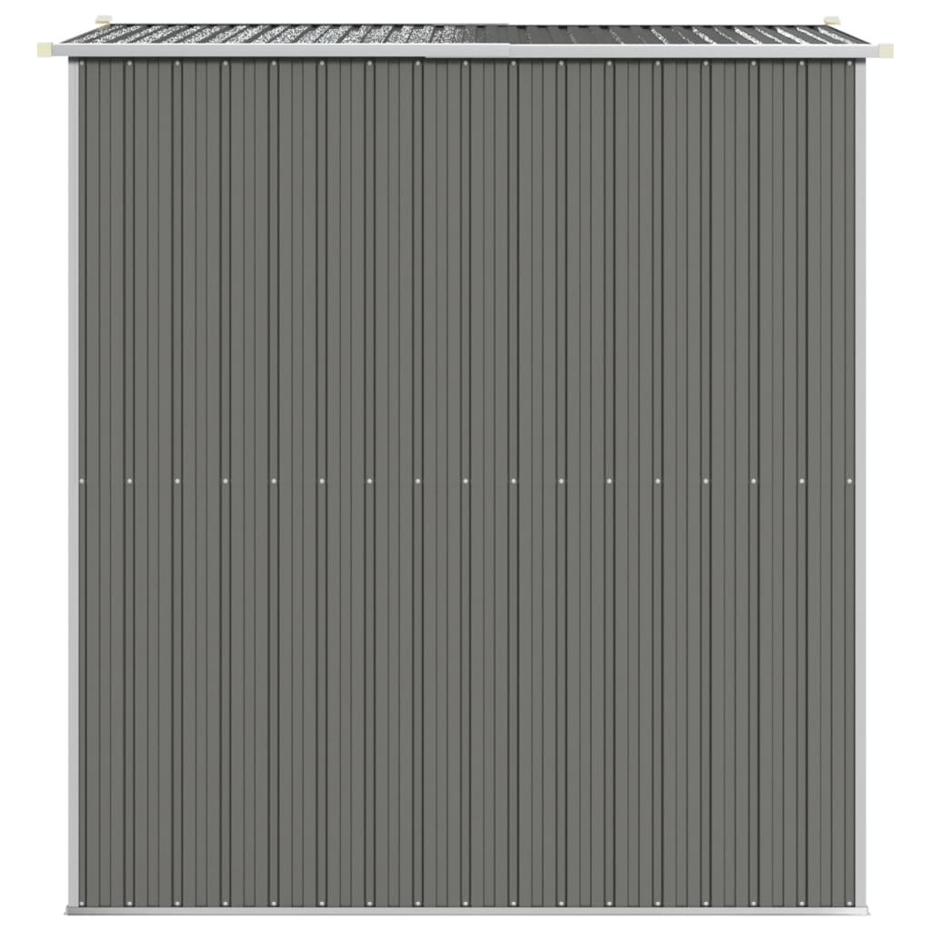 Tuinschuur 192x191x223 cm gegalvaniseerd staal lichtgrijs – afbeelding 5
