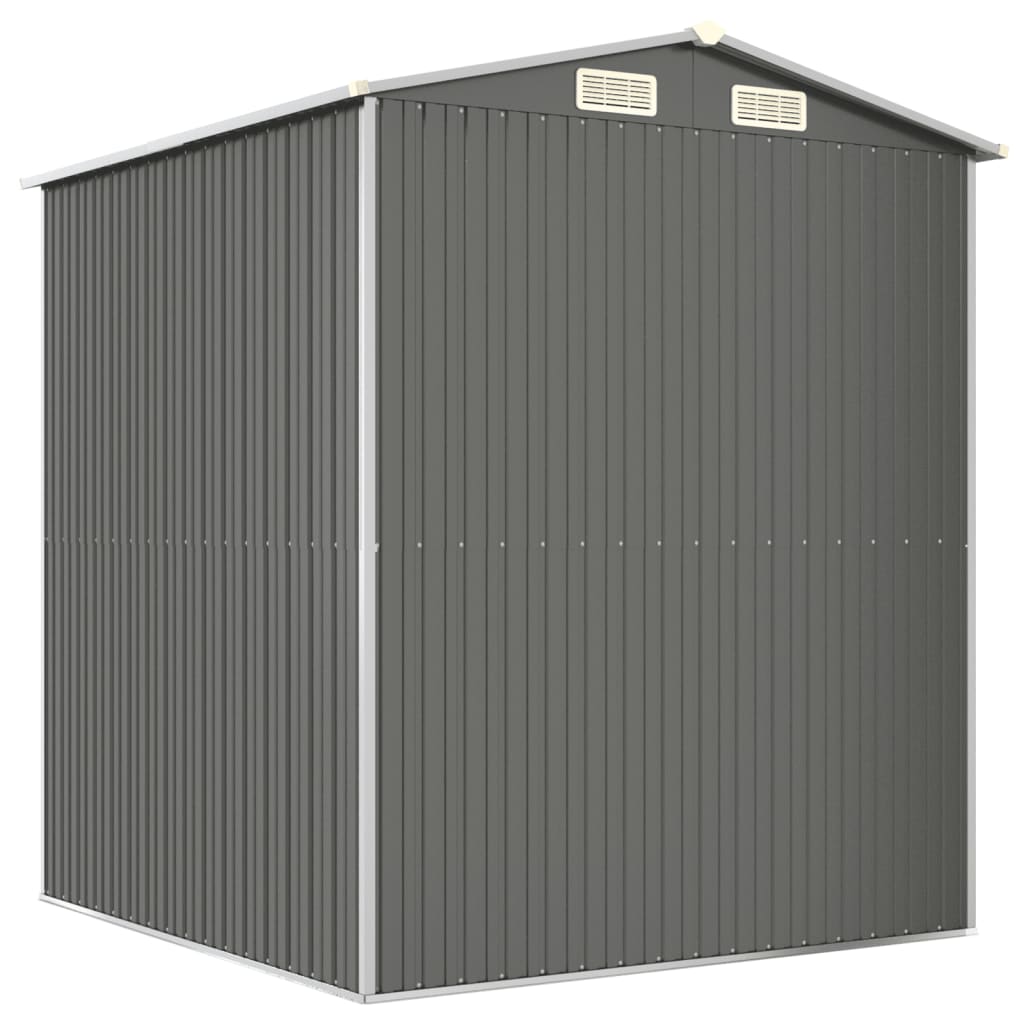 Tuinschuur 192x191x223 cm gegalvaniseerd staal lichtgrijs – afbeelding 6