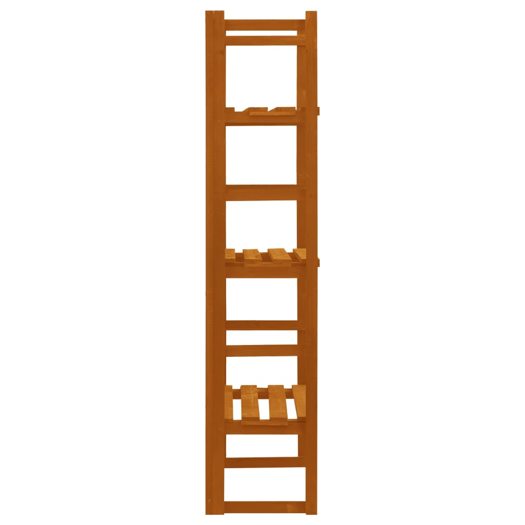 Plantenrek met latwerk 60x30x140 cm massief vurenhout oranje – afbeelding 3