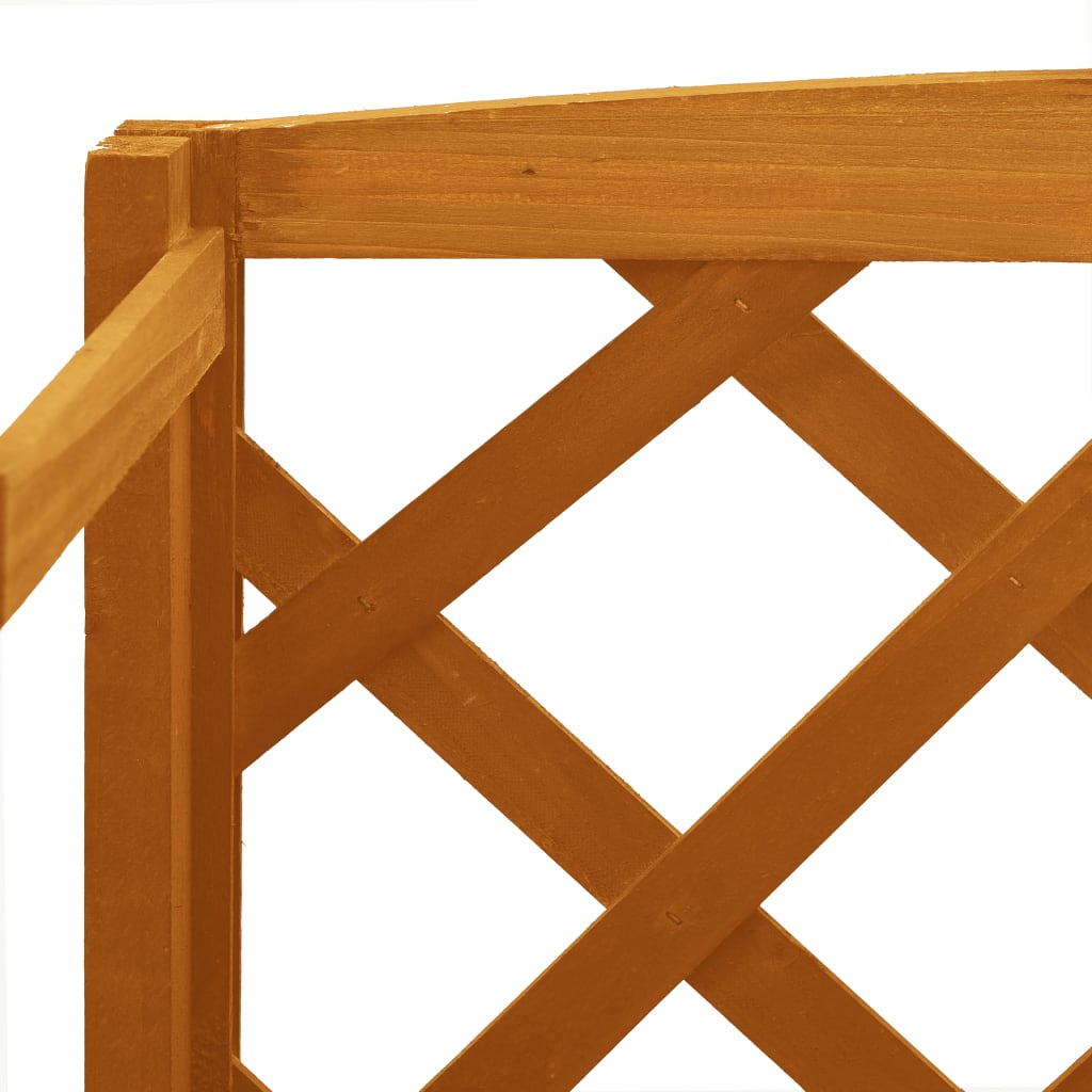 Plantenrek met latwerk 60x30x140 cm massief vurenhout oranje – afbeelding 5