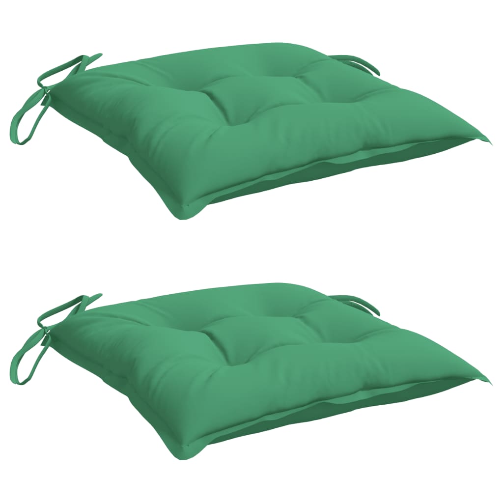 Stoelkussens 2 st 50x50x7 cm oxford stof groen – afbeelding 3
