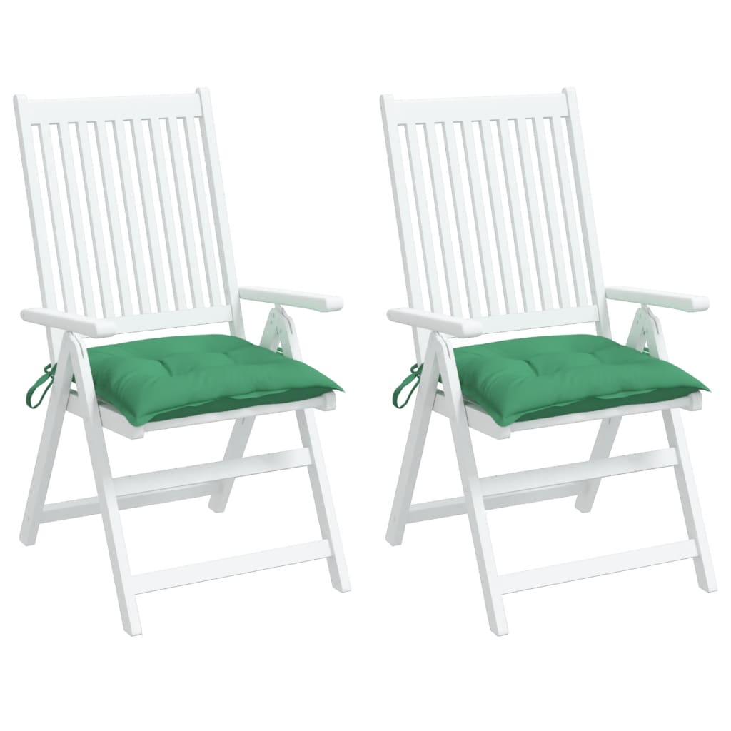 Stoelkussens 2 st 50x50x7 cm oxford stof groen – afbeelding 4