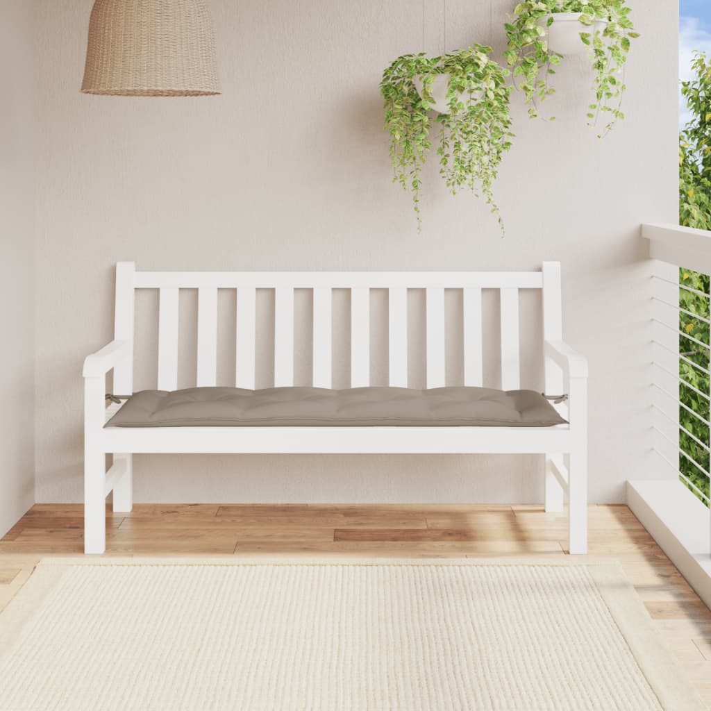 Tuinbankkussen 150x50x7 cm oxford stof taupe – afbeelding 1