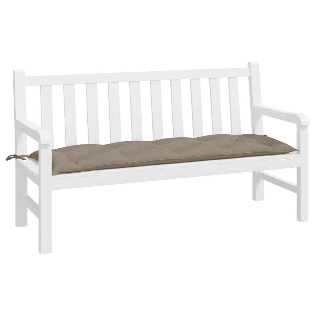 Tuinbankkussen 150x50x7 cm oxford stof taupe – afbeelding 3