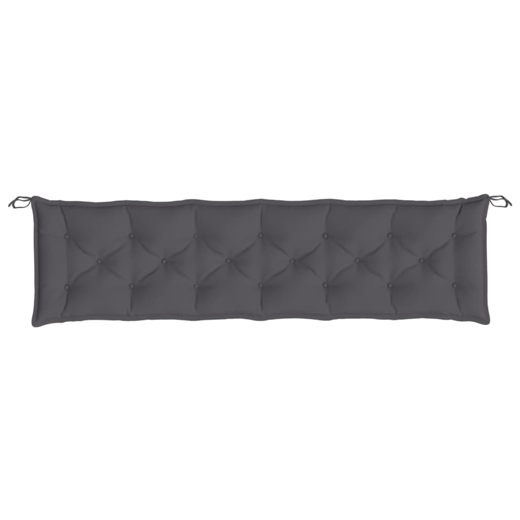 Tuinbankkussen 200x50x7 cm oxford stof antracietkleurig – afbeelding 4