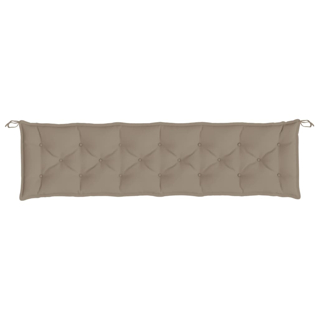 Tuinbankkussen 200x50x7 cm oxford stof taupe – afbeelding 4