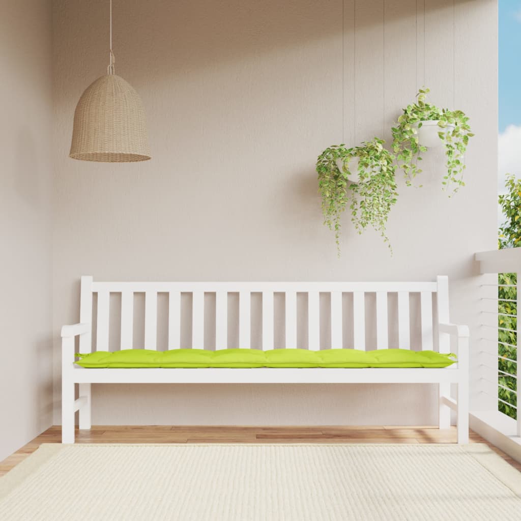 Tuinbankkussen 200x50x7 cm oxford stof heldergroen – afbeelding 1