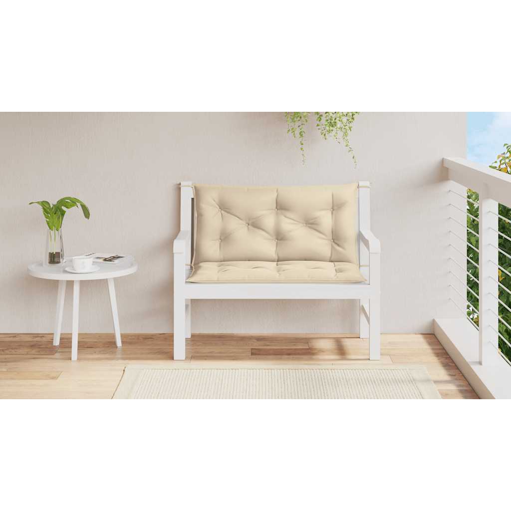 Tuinbankkussen 100x(50+50)x7 cm oxford stof beige – afbeelding 3