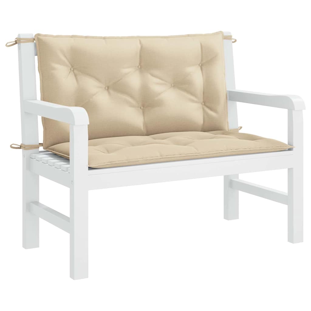 Tuinbankkussen 100x(50+50)x7 cm oxford stof beige – afbeelding 4