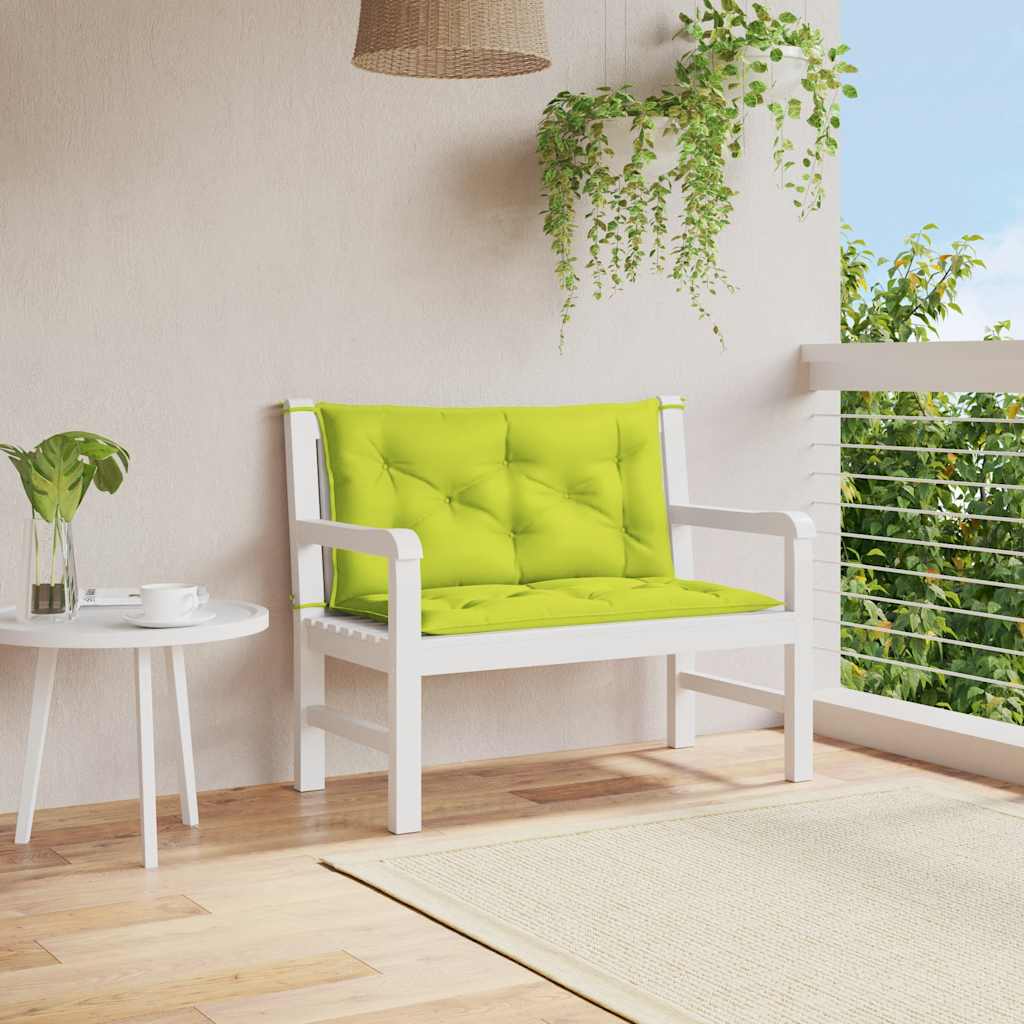 Tuinbankkussen 100x(50+50)x7 cm oxford stof felgroen – afbeelding 1