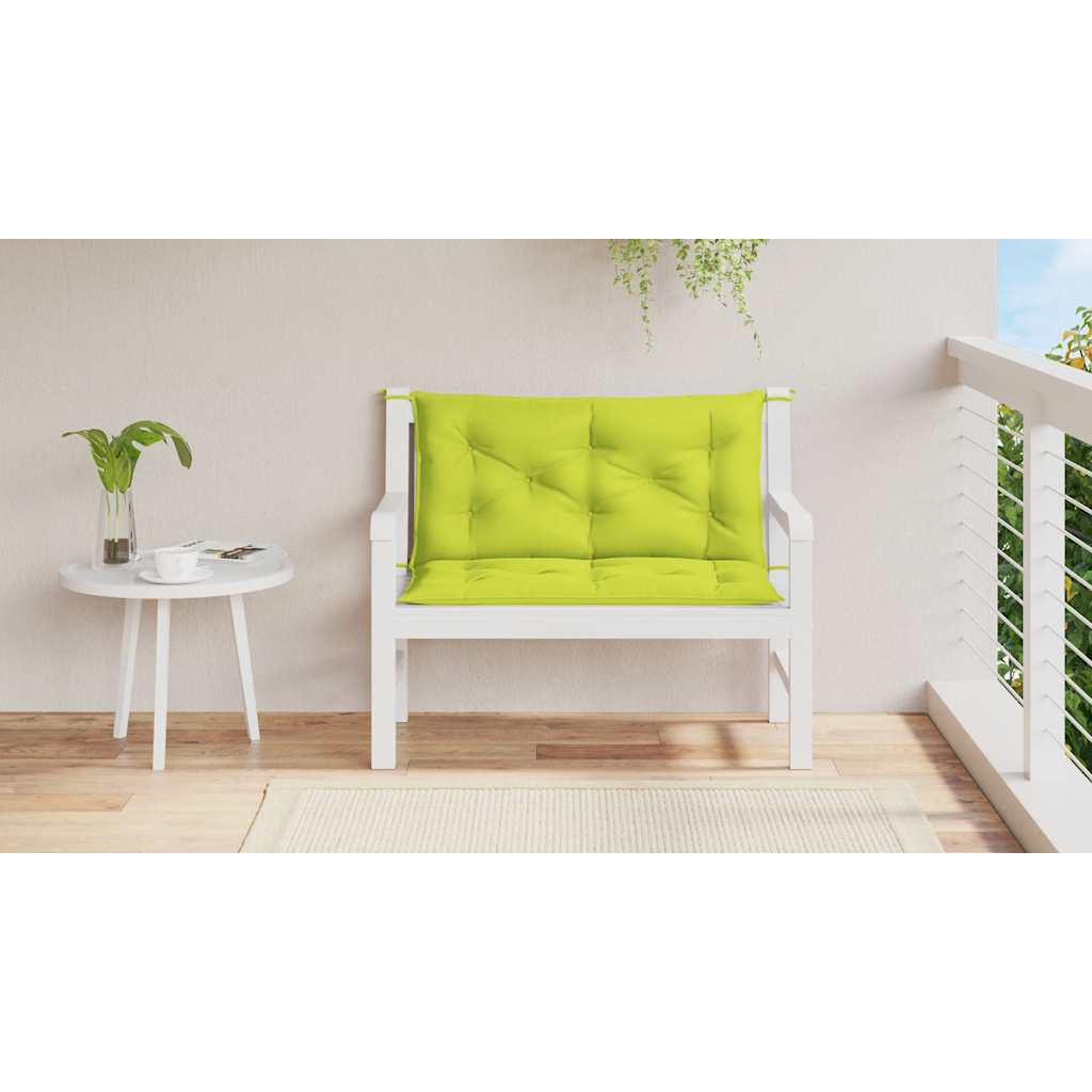 Tuinbankkussen 100x(50+50)x7 cm oxford stof felgroen – afbeelding 3
