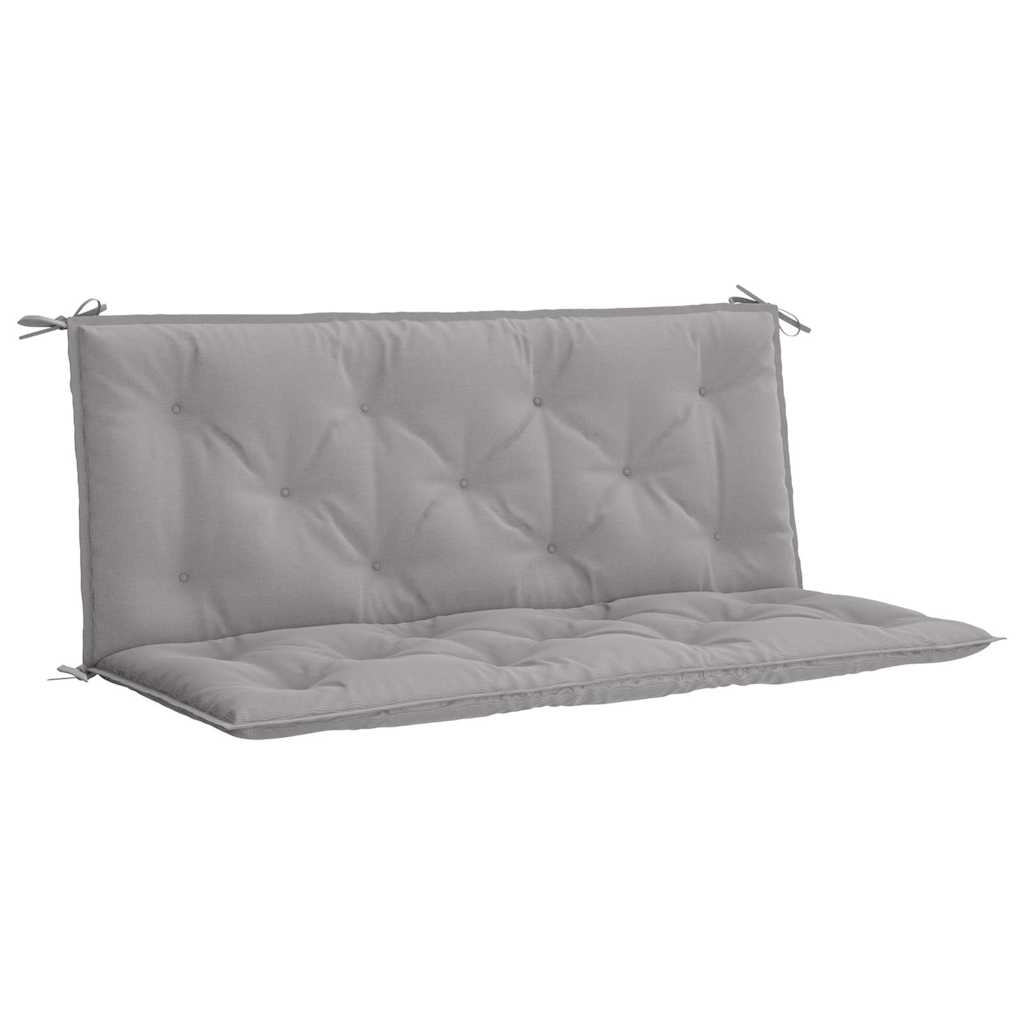 Tuinbankkussen 120x(50+50)x7 cm oxford stof grijs – afbeelding 2