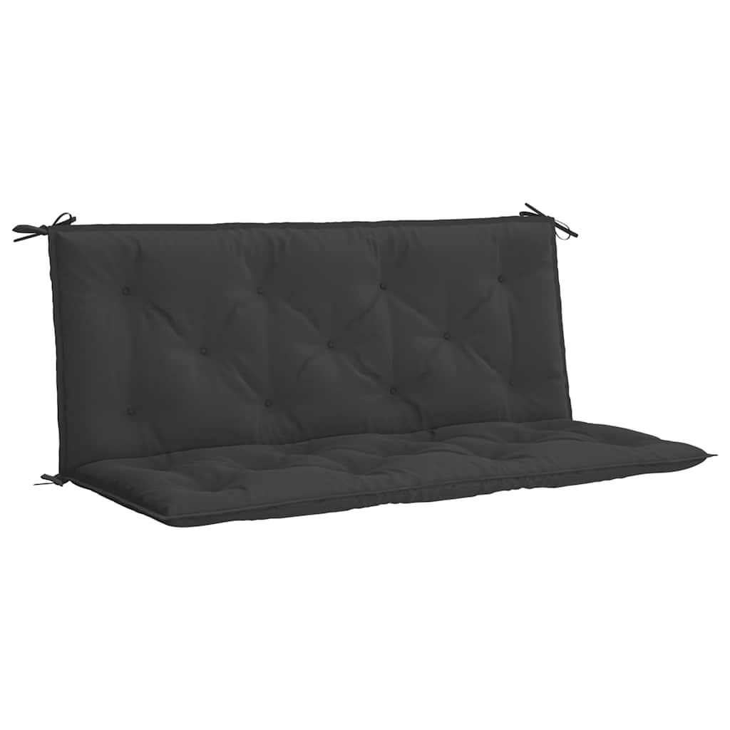 Tuinbankkussen 120x(50+50)x7 cm oxford stof zwart – afbeelding 2