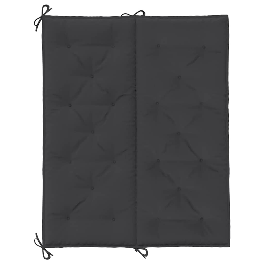 Tuinbankkussen 120x(50+50)x7 cm oxford stof zwart – afbeelding 6