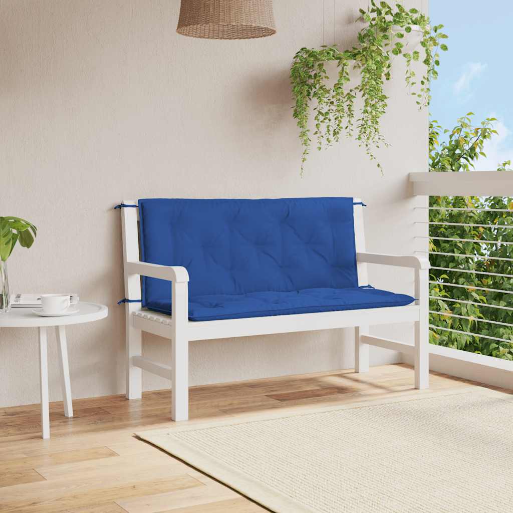 Tuinbankkussen 120x(50+50)x7 cm oxford stof blauw – afbeelding 1
