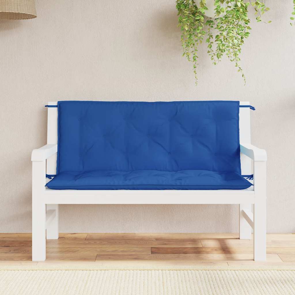 Tuinbankkussen 120x(50+50)x7 cm oxford stof blauw – afbeelding 3