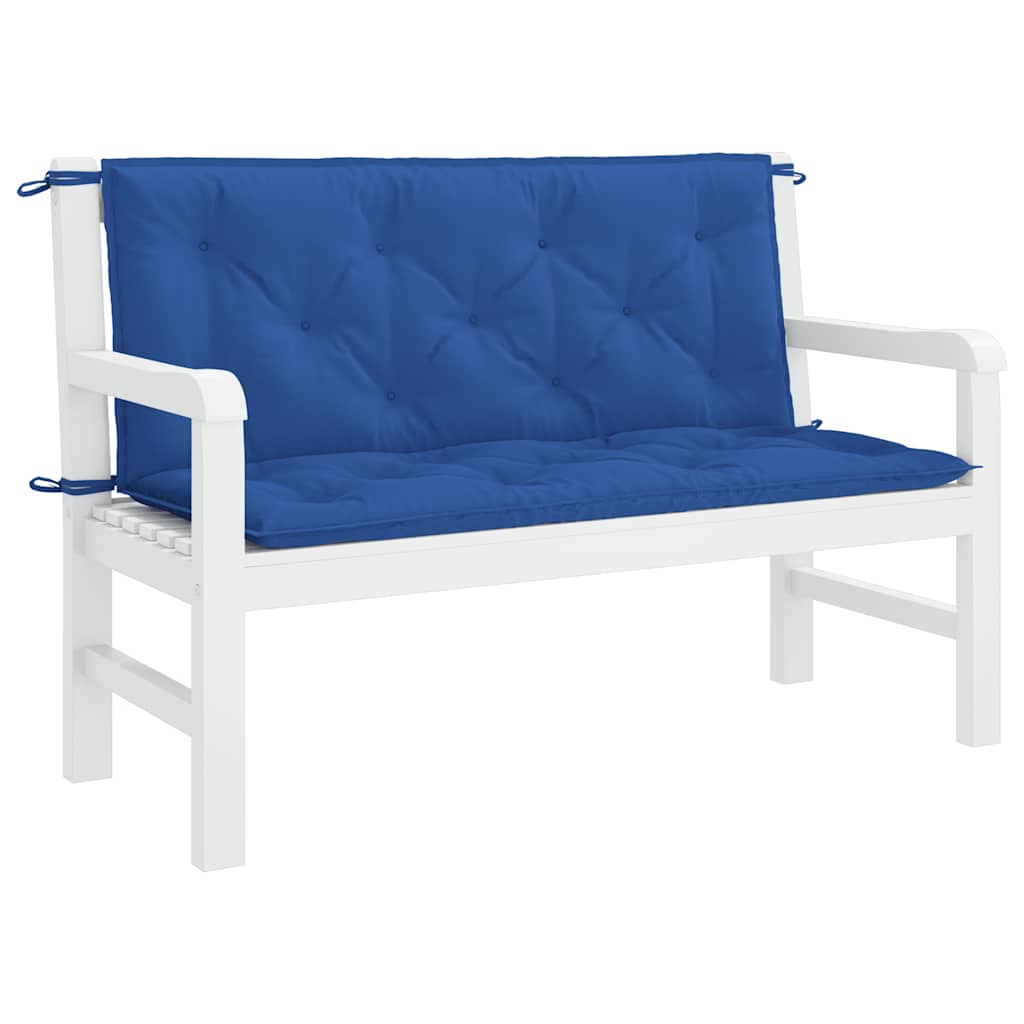 Tuinbankkussen 120x(50+50)x7 cm oxford stof blauw – afbeelding 4