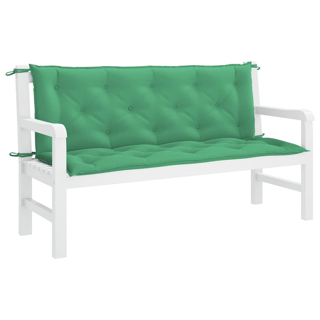 Tuinbankkussen 150x(50+50)x7 cm oxford stof groen – afbeelding 4
