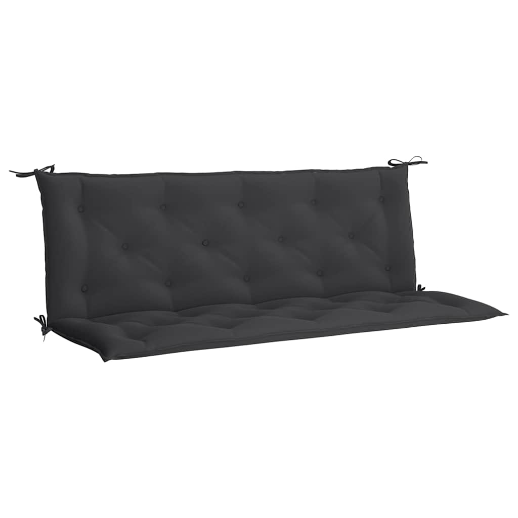 Tuinbankkussen 150x(50+50)x7 cm oxford stof zwart – afbeelding 2