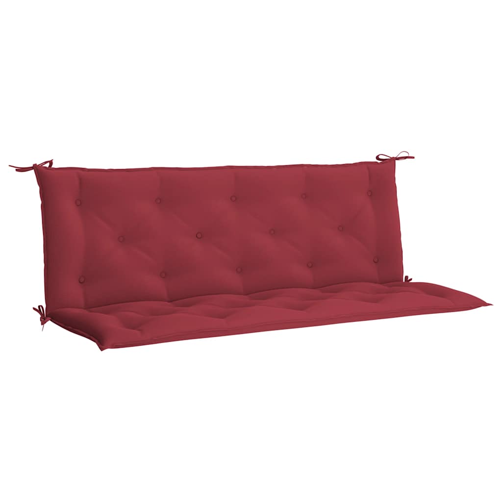 Tuinbankkussen 150x(50+50)x7 cm oxford stof wijnrood – afbeelding 2