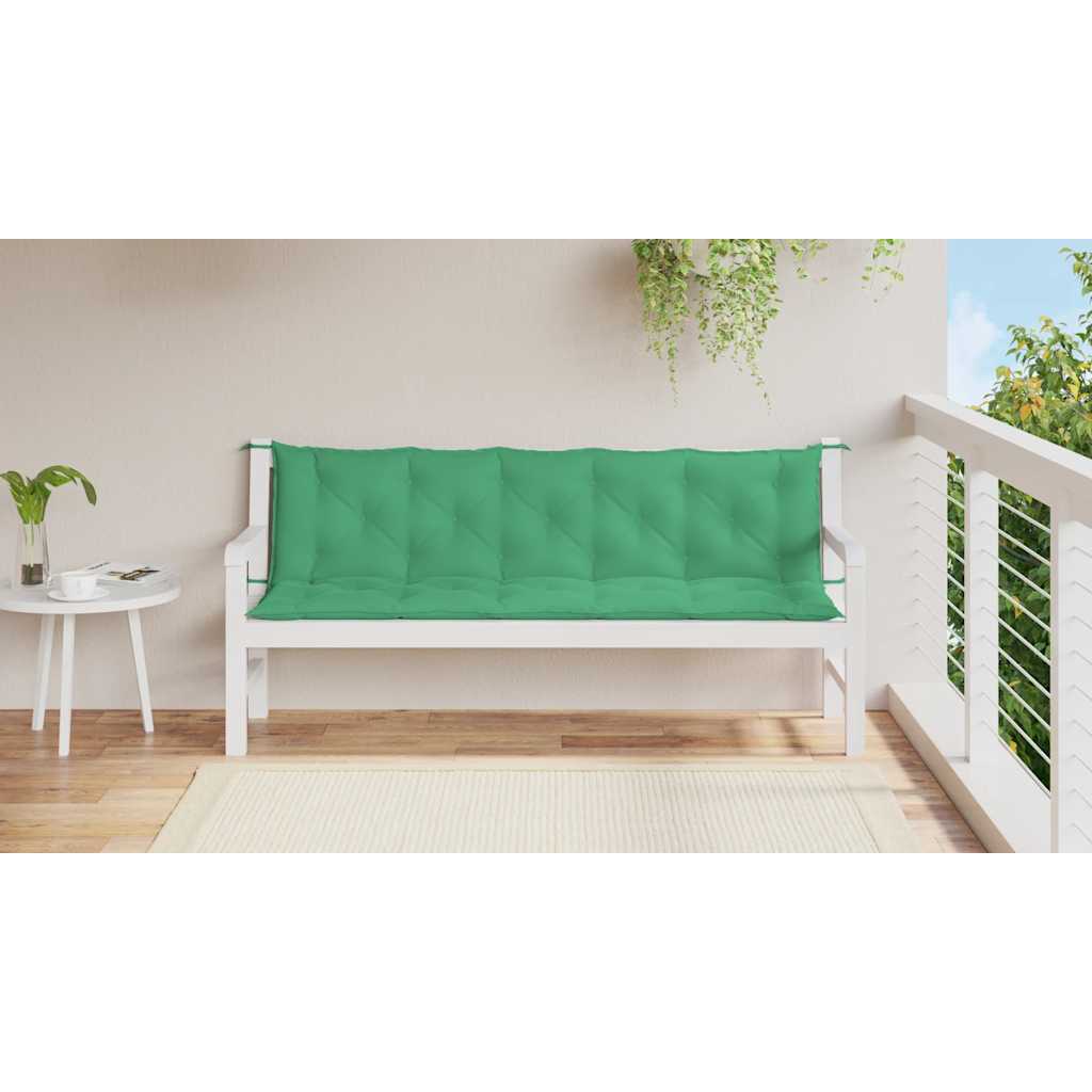 Tuinbankkussen 180x(50+50)x7 cm oxford stof groen – afbeelding 3