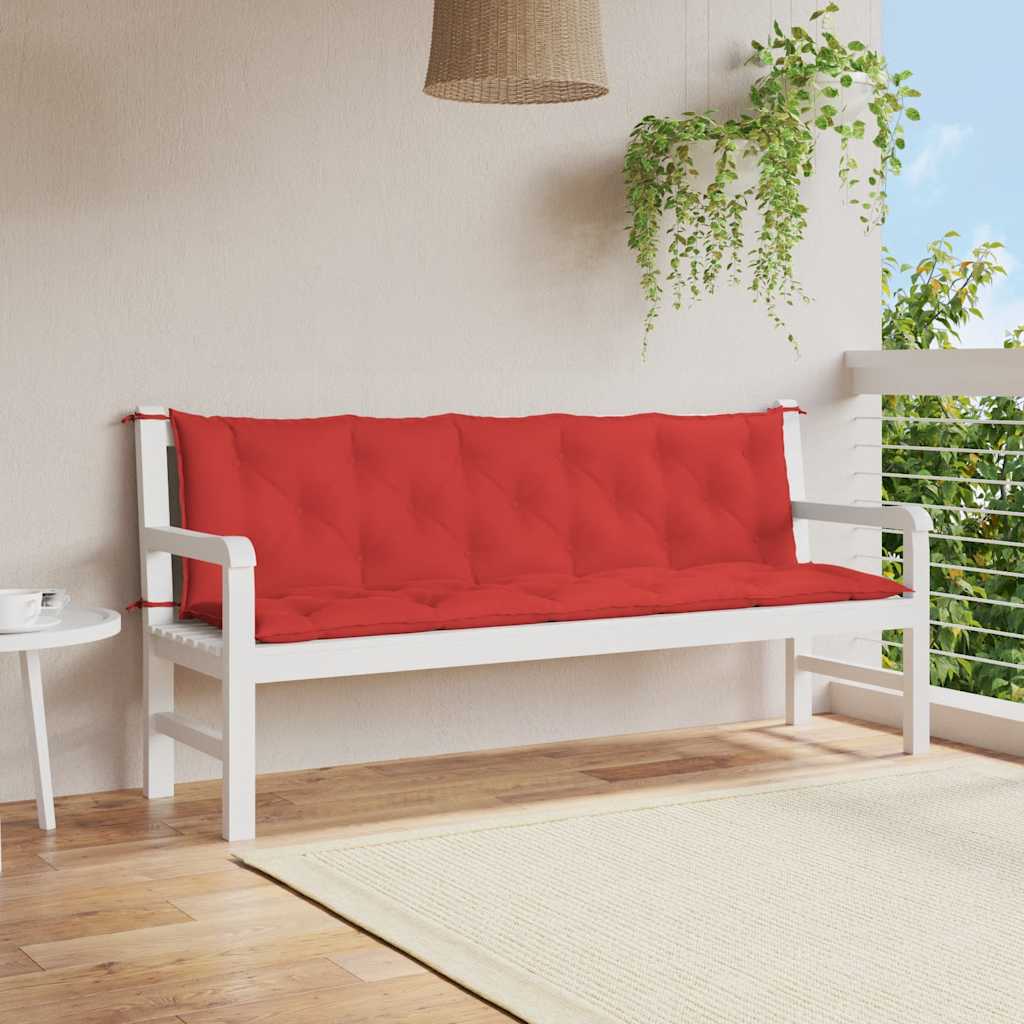 Tuinbankkussen 180x(50+50)x7 cm oxford stof rood
