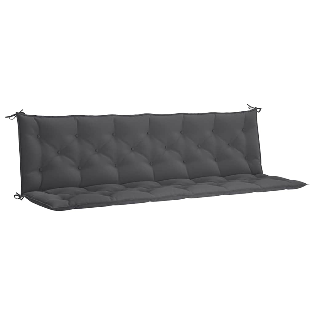 Tuinbankkussen 200x(50+50)x7 cm oxford stof antracietkleurig – afbeelding 2