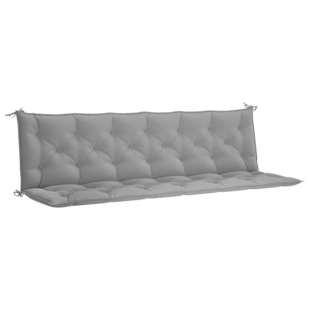 Tuinbankkussen 200x(50+50)x7 cm oxford stof grijs – afbeelding 2