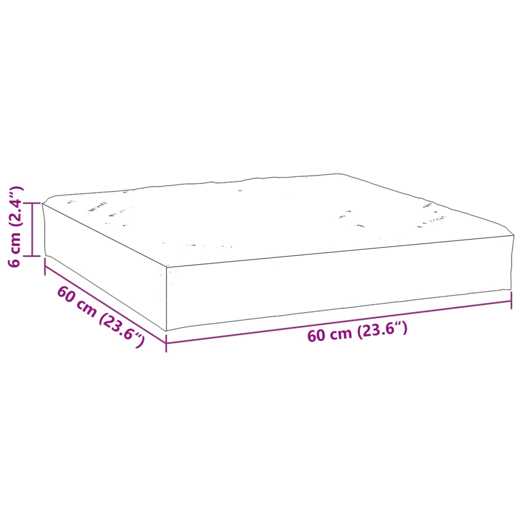 Palletkussen 60x60x6 cm oxford stof zwart – afbeelding 7