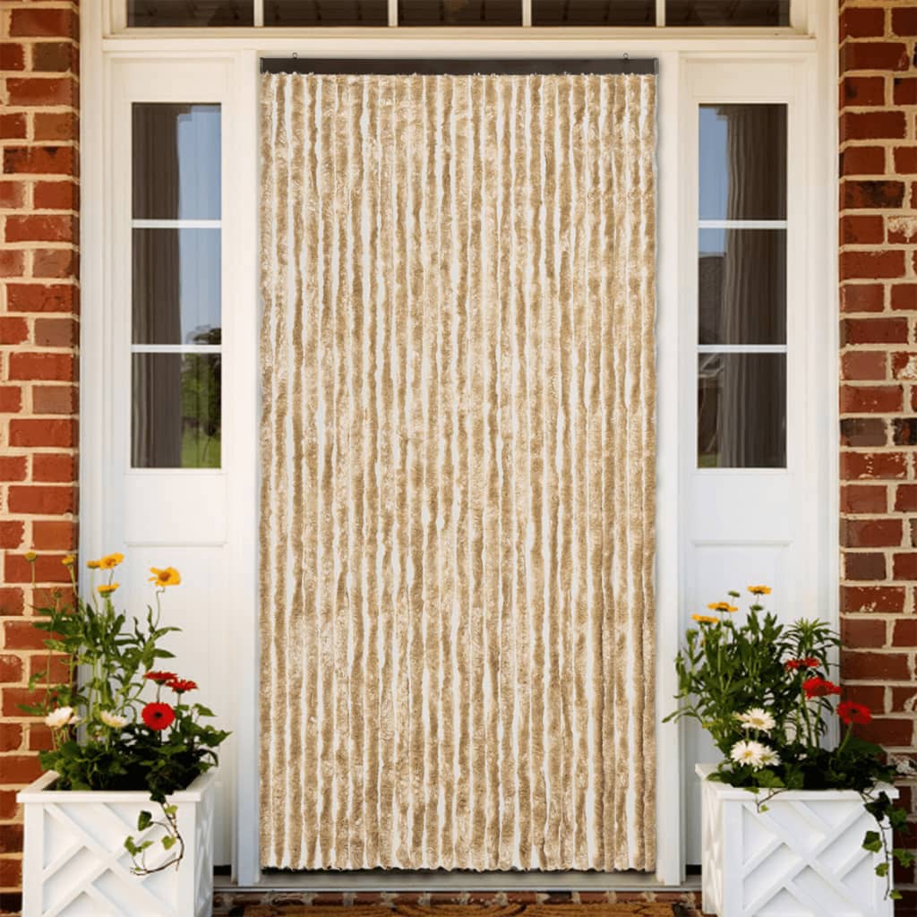 Vliegengordijn 118x220 cm chenille beige