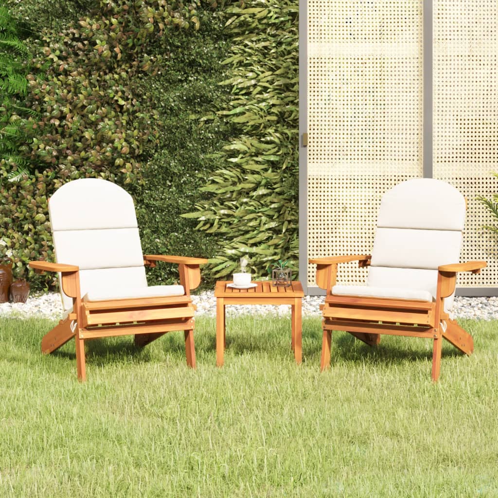 3-delige Loungeset Adirondack massief acaciahout – afbeelding 1