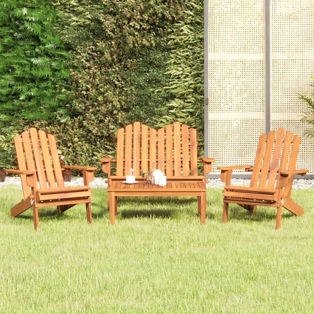 4-delige Loungeset Adirondack massief acaciahout – afbeelding 1
