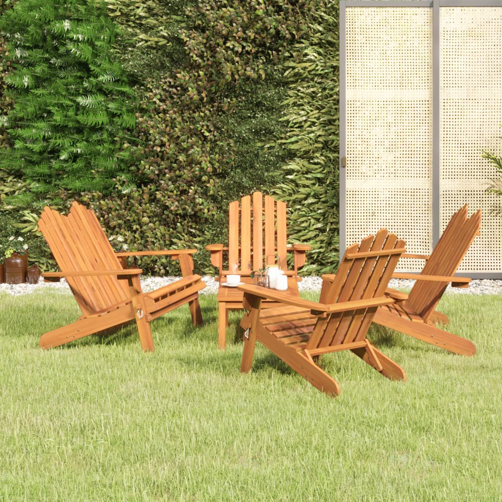 5-delige Loungeset Adirondack massief acaciahout – afbeelding 1