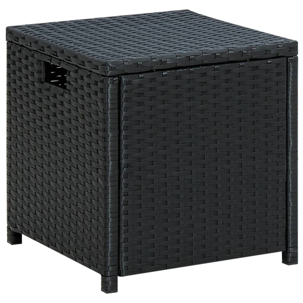 6-delige Loungeset met kussens poly rattan zwart – afbeelding 10