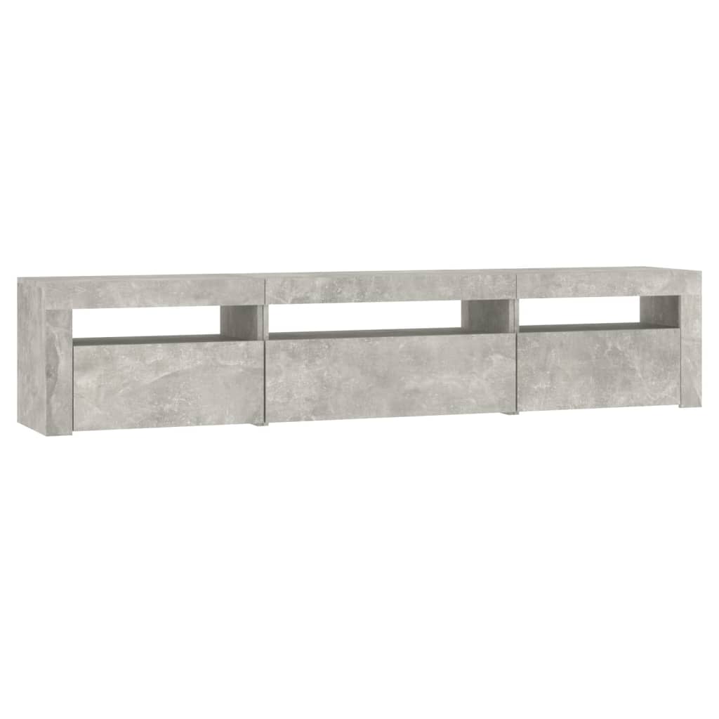 Tv-meubel met LED-verlichting 195x35x40 cm betongrijs – afbeelding 6